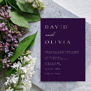 Search for black white and purple invitations Minimal