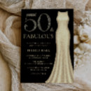 Search for golden 50th birthday invitations Womans