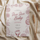 Search for pizza baby shower invitations Red and white