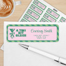 Search for pink and green return address labels Aesthetic
