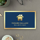 Search for navy blue and gold business cards Realtor
