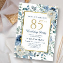 Search for surprise 85th birthday invitations Dusty blue