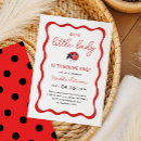 Search for ladybug 1st birthday invitations Little lady