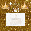 Search for gold princess baby shower invitations White