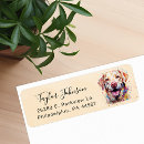 Search for yellow labrador return address labels Watercolor
