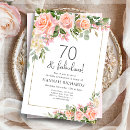 Search for pink 70th birthday invitations Feminine