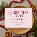 Search for vintage christmas invitations Red