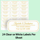 Search for transparent return address labels Minimalist