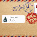 Search for pine return address labels Xmas