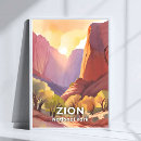 Search for zion national park posters Watercolor
