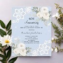 Search for blue anniversary invitations Blue and white