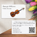 Search for violin teacher business cards Elegant