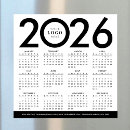 Search for business card calendars Black and white