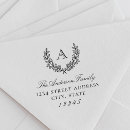 Search for wreath rubber stamps Return address