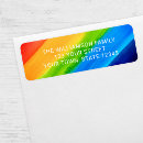 Search for rainbow stripes return address labels Colourful