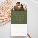 Search for olive green gold wedding invitations Minimalist