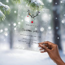 Search for funny square christmas invitations Reindeer