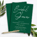 Search for emerald green bridal shower invitations Modern