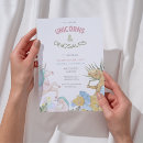 Search for dinosaur joint birthday invitations Unicorn and dinosaur