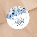 Search for blue white flowers stickers Birthday party