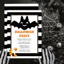 Search for stripes halloween invitations Bat