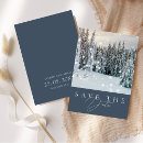 Search for winter wonderland save the date postcards Woodland