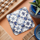 Search for moroccan coasters Blue and white
