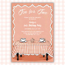 Search for tea for two party invitations Blue