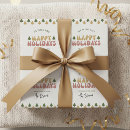 Search for happy holidays wrapping paper Red and green