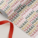 Search for trendy christmas wrapping paper Merry and bright