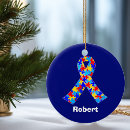 Search for puzzle christmas tree decorations Autism awareness