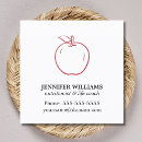 Search for red apple business cards Simple
