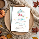 Search for little pumpkin on the way invitations Boy