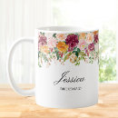 Search for floral bridesmaid mugs Greenery