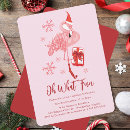 Search for funny christmas invitations Flamingo
