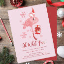 Search for funny christmas invitations Flamingo