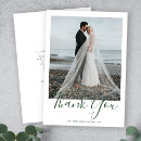 Search for emerald green white thank you cards Minimalist