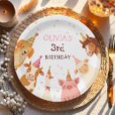 Search for farm animal plates Barnyard birthday