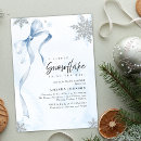 Search for blue snowflake baby shower invitations December january february