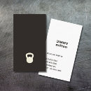 Search for fitness business cards Black and white