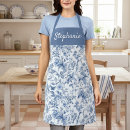 Search for toile aprons Blue white