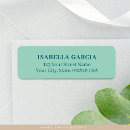 Search for mint green return address labels Typography