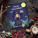 Search for witches broom postcards Cute witch