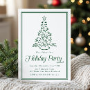 Search for white tree christmas invitations Green and white