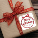 Search for red ribbon stickers Merry christmas