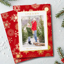 Search for gold snowflakes christmas cards Red
