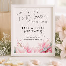 Search for bridal shower favor signs Take a treat