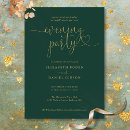 Search for elegant emerald green and gold wedding invitations Minimalist