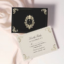 Search for black and gold rsvp cards Vintage