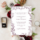 Search for burgundy wedding invitations Classic